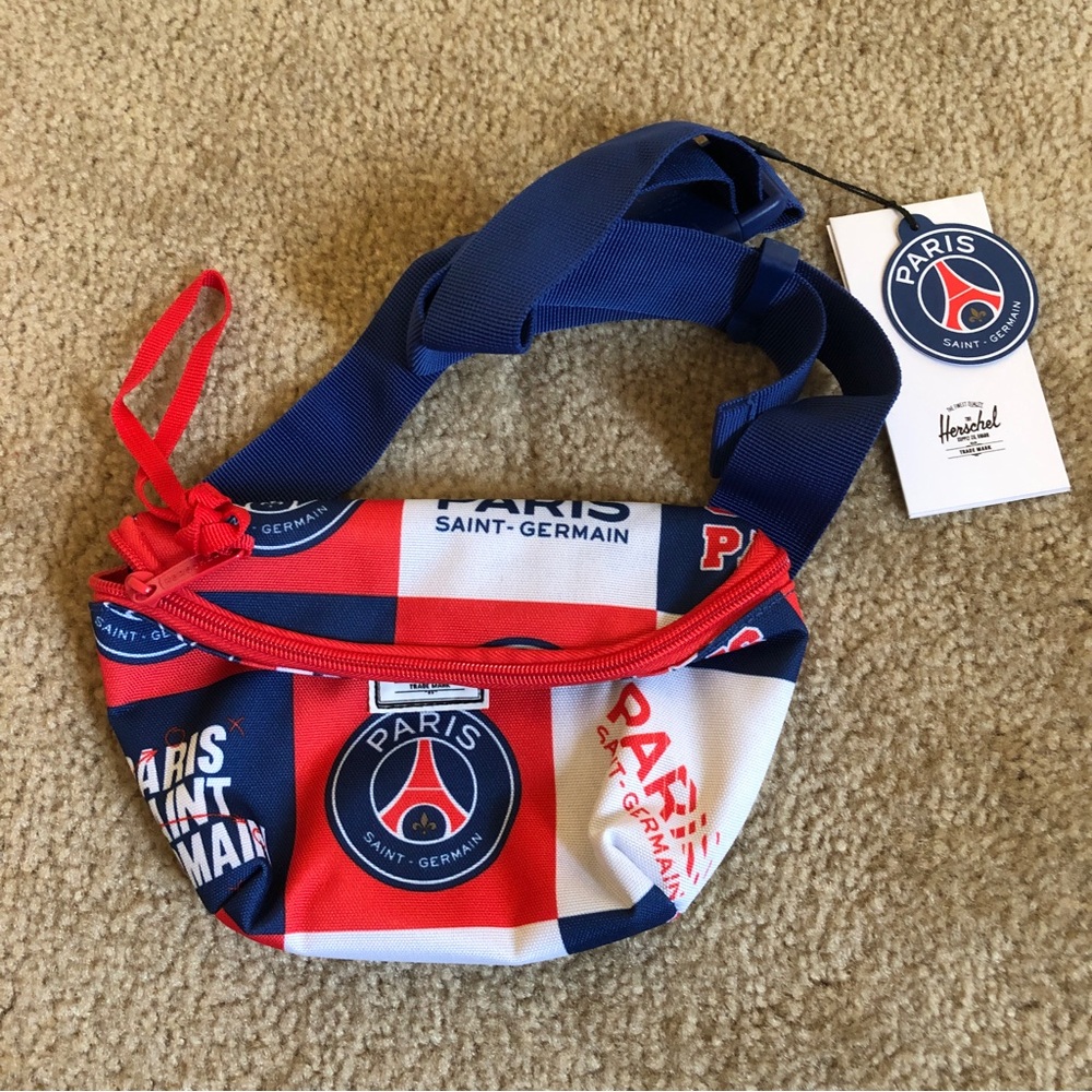 The Herschel Supply Fourteen Paris St. Germain AOP White One Size Fanny Pack NWT